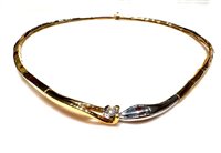 Collana Sommer Gioielli Donna Collier a cerchio in Oro Diamante P.L. DIA CT 0.22 H-SI